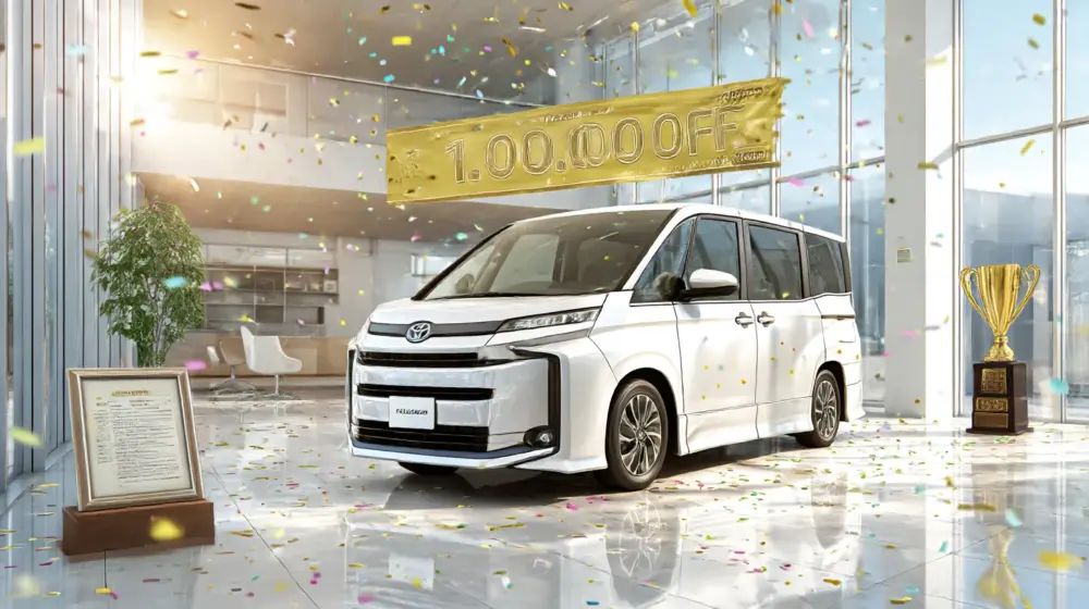 ヴォクシーの値引きで100万達成の事例